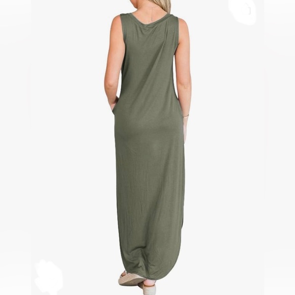 Women's Casual Loose Sundress Sleeveless Maxi Dresses Summer Dress with Pockets - Picture 3 of 6